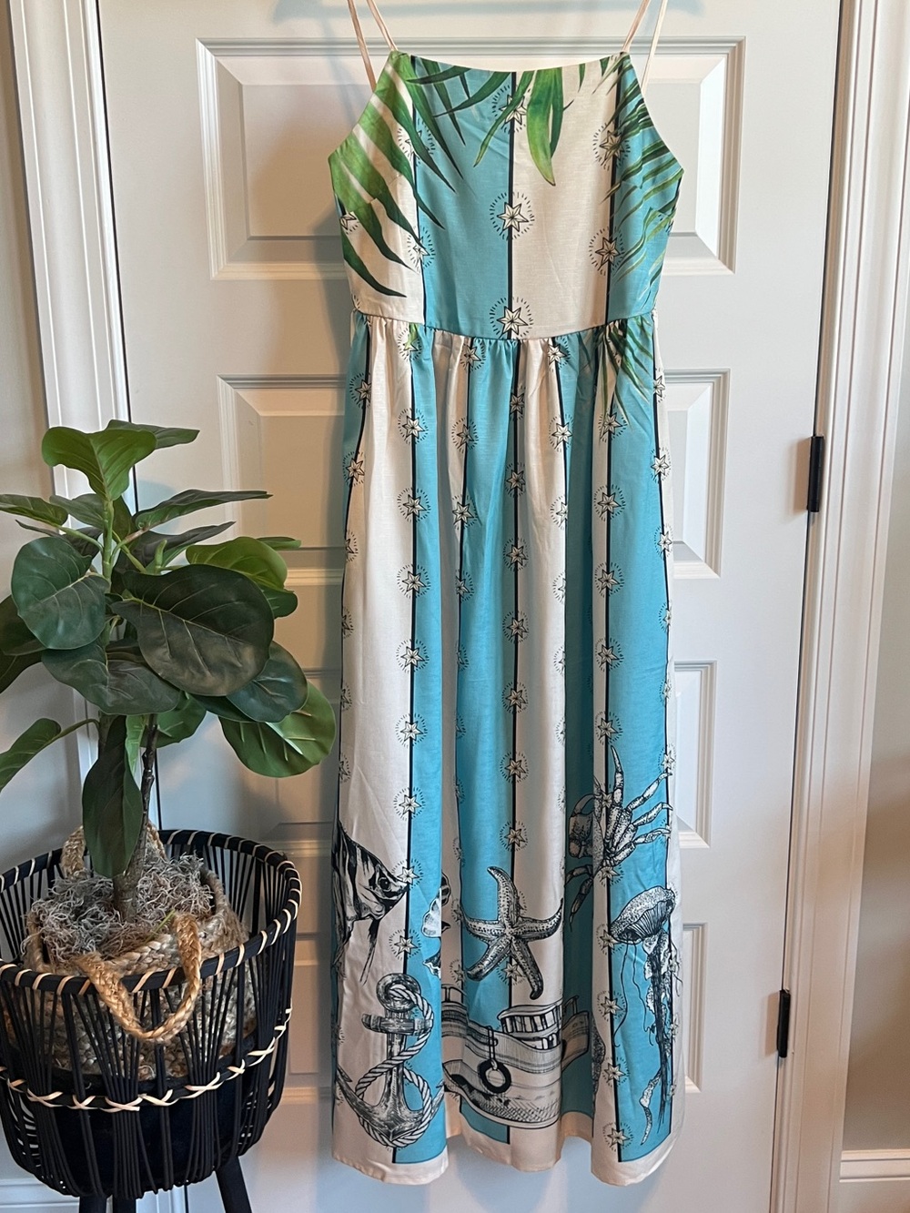 ENDLESS MOON Coastal Seaside Seashell Beach Maxi NWT Medium